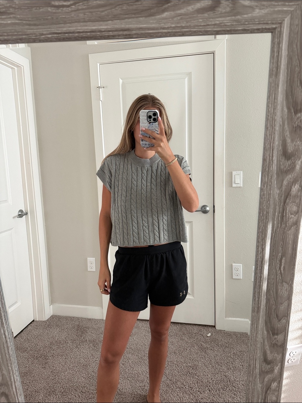 Grey cropped sweater